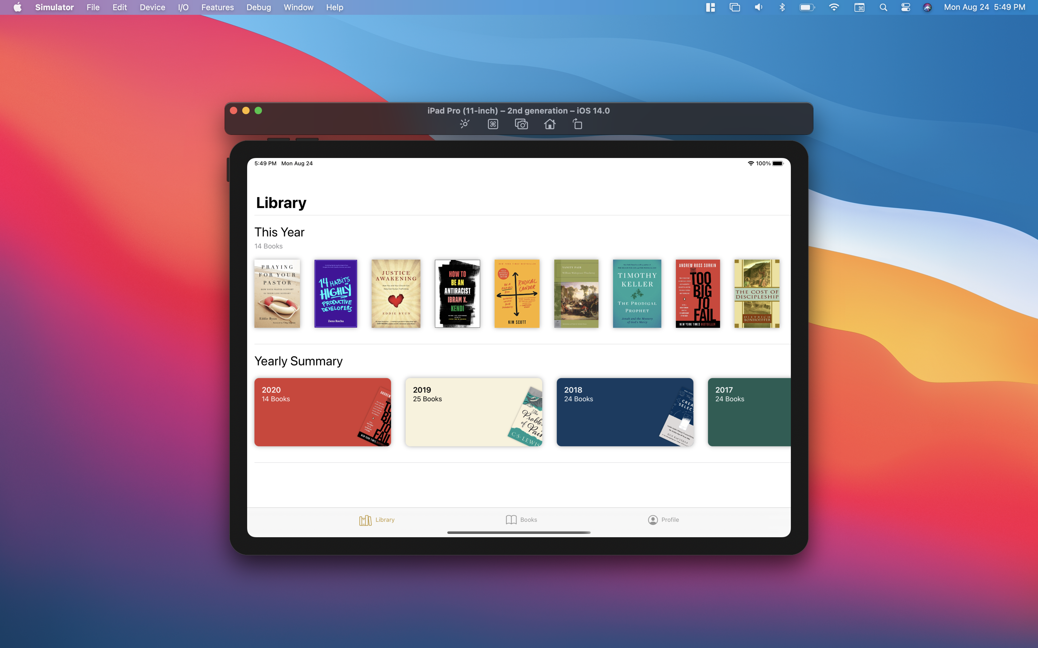 Esther's Books, a SwiftUI app for viewing my reads