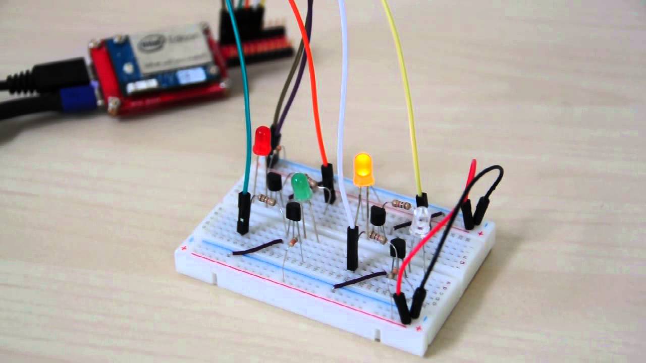 Speech-activated LEDs using Intel Edison