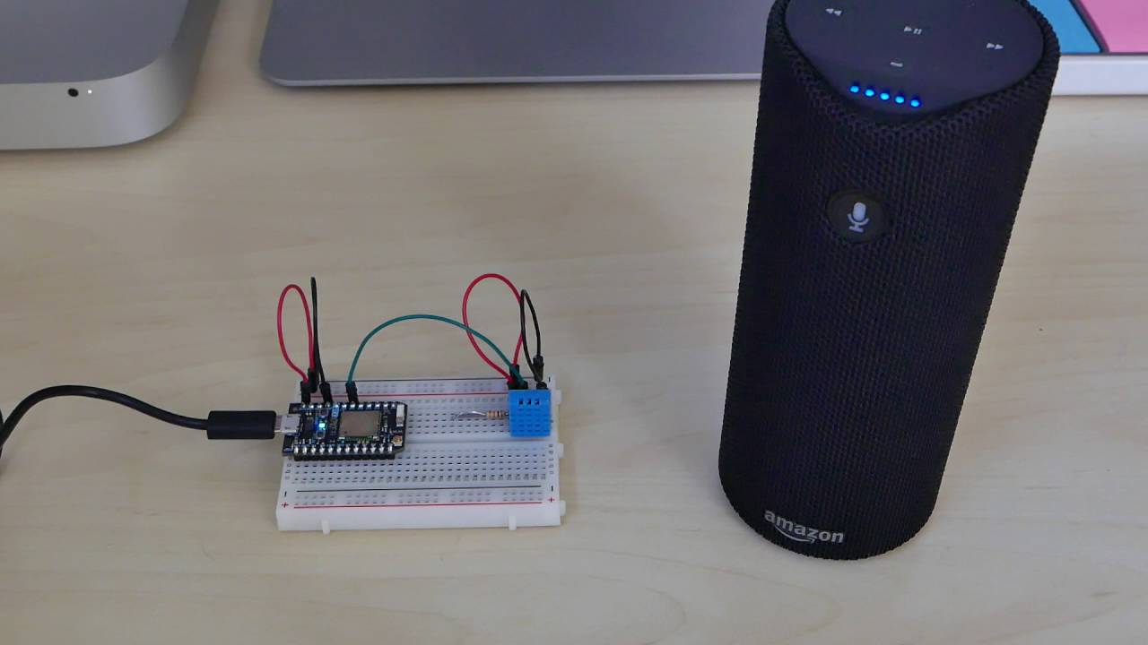 Asking Alexa for the temperature and humidity from a Particle Photon